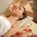 Experience tranquility with a relaxing aromatherapy facial at a luxurious spa.